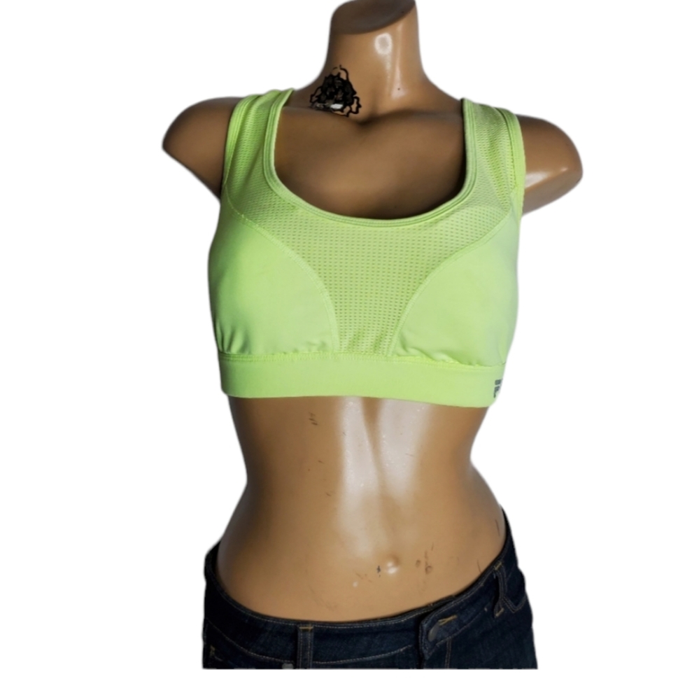 Fila yellow sports bra size L